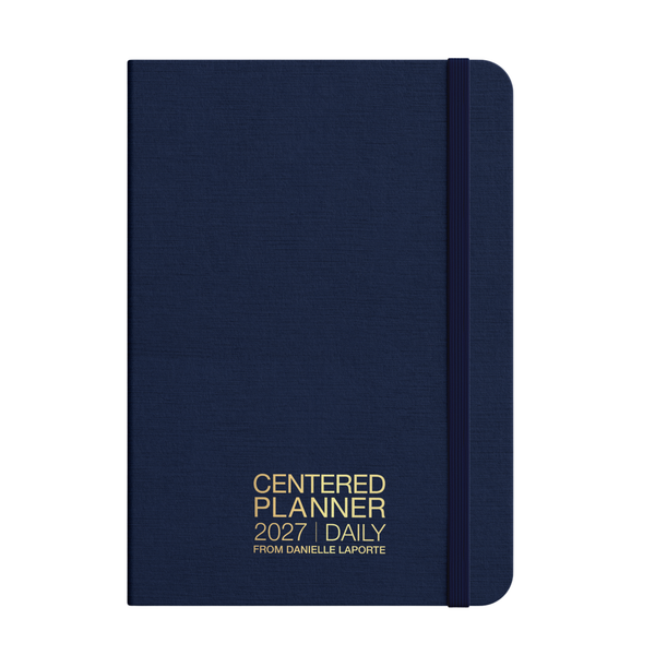 2027 CENTERED Daily Planner | Navy Linen Cover