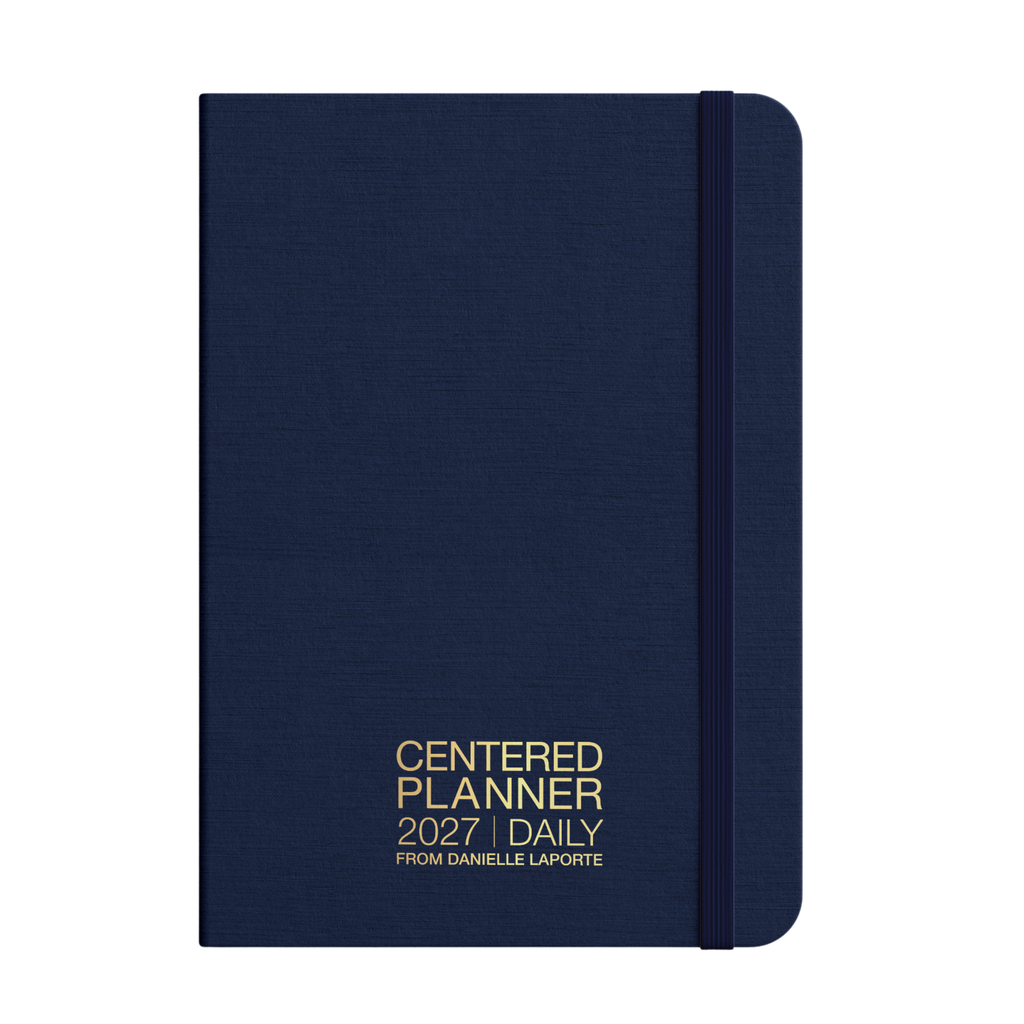2027 Daily CENTERED Planner | Navy Linen Cover