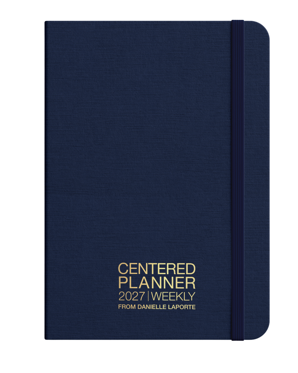 2027 Weekly CENTERED Planner | Navy Linen Cover