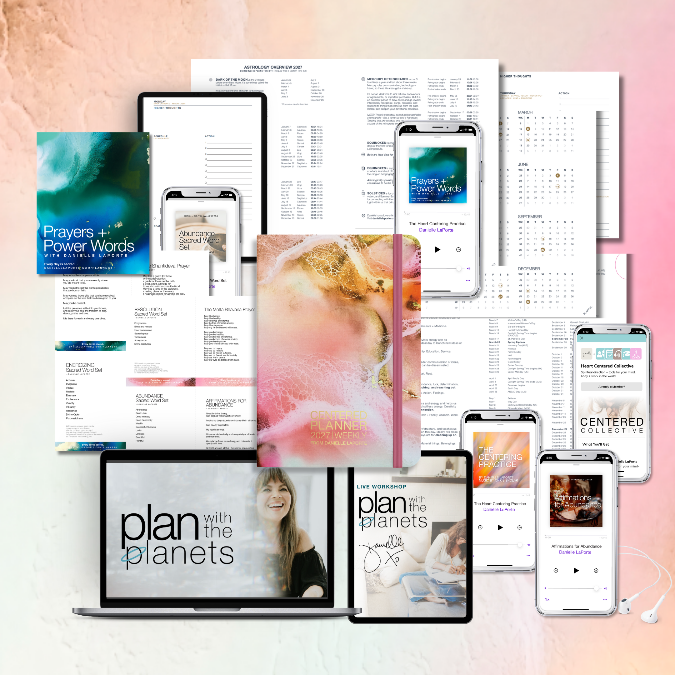2027 Weekly CENTERED Planner | Rose Sky Cover