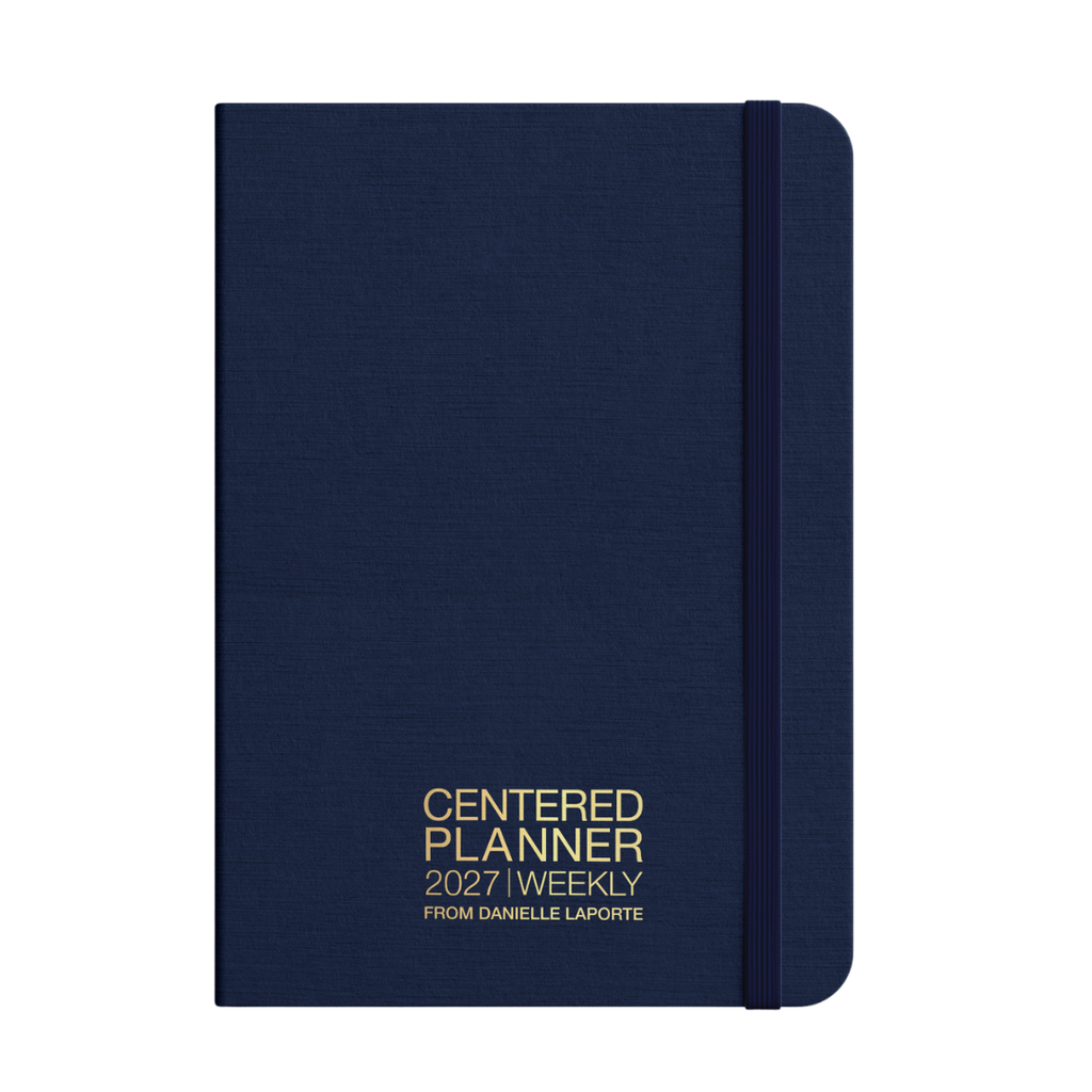 2027 CENTERED Weekly Planner | Navy Linen Cover
