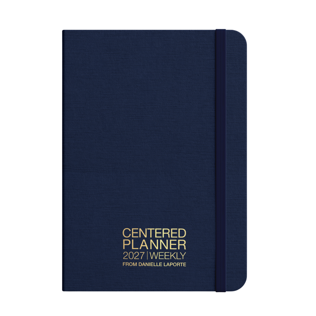 2027 CENTERED Weekly Planner | Navy Linen Cover