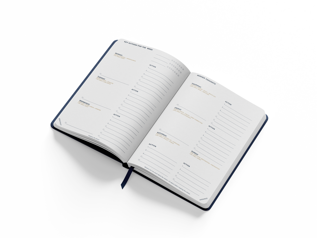 2027 Daily CENTERED Planner | Navy Linen Cover