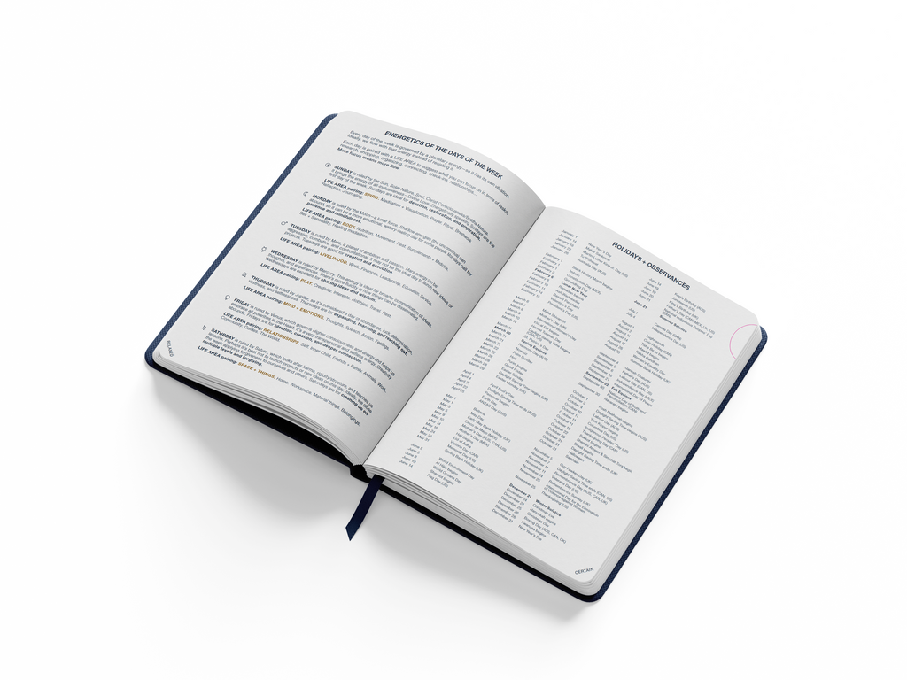 2027 Daily CENTERED Planner | Navy Linen Cover