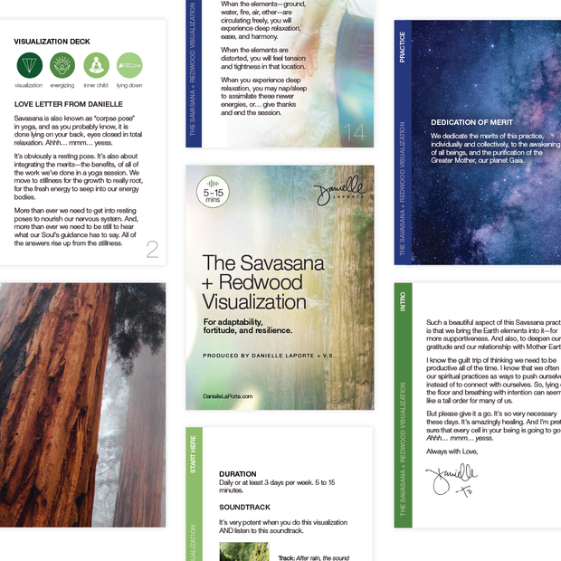 The Savasana + Redwood Visualization (Deck + Guided Audio)