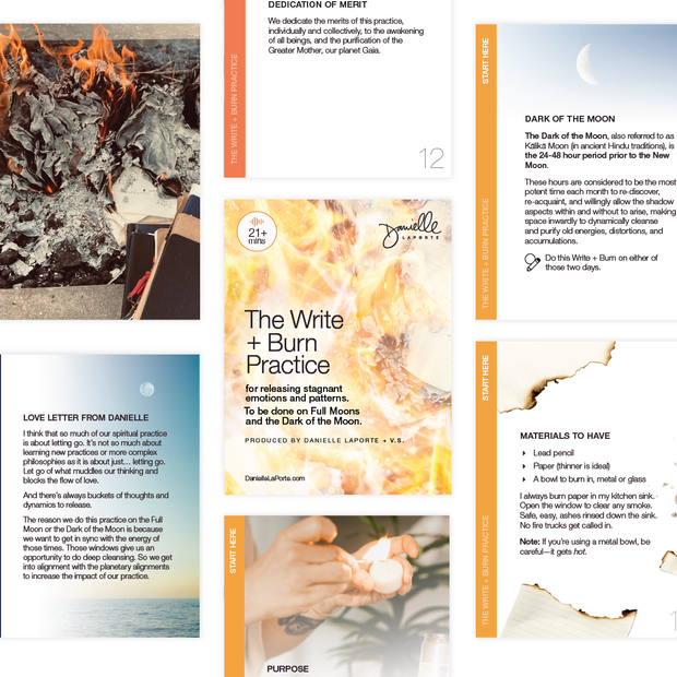 The Write + Burn Practice (Deck + Guided Audios)