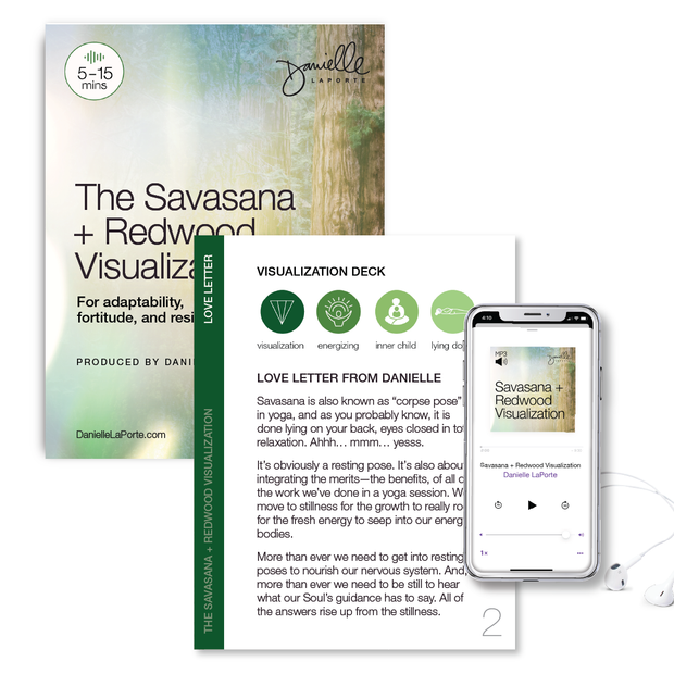 The Savasana + Redwood Visualization (Deck + Guided Audio)