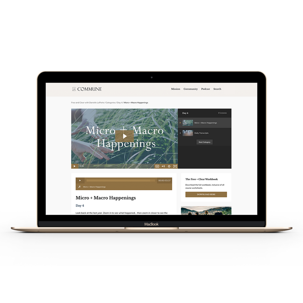 Free + Clear Course – Danielle LaPorte