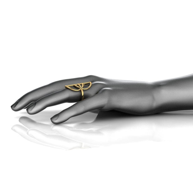 The Vesica Pisces Ring (gold)